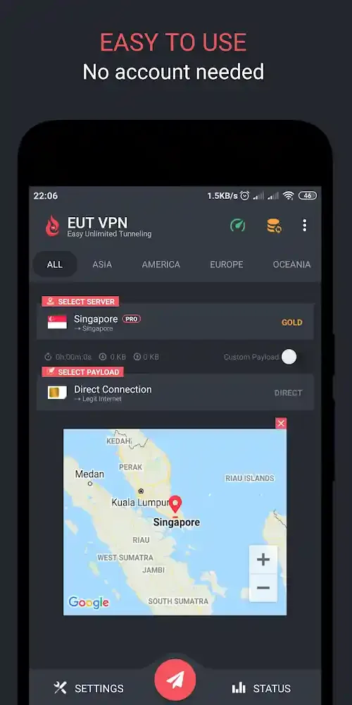 تحميل تطبيق EUT VPN مهكر اخر اصدار