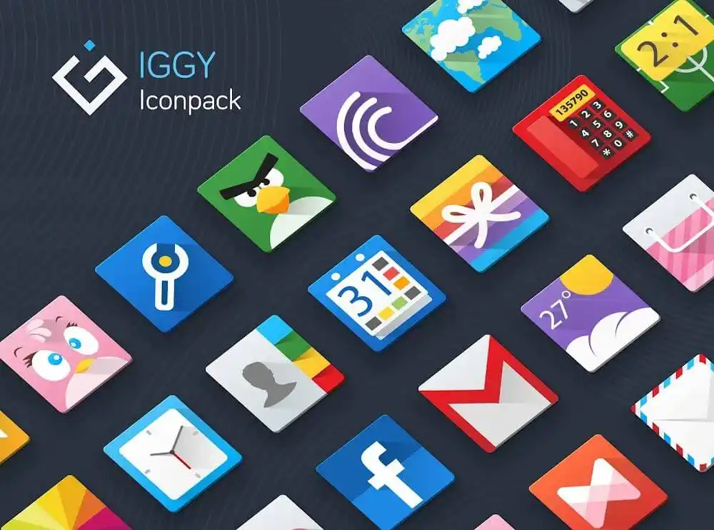 تحميل Iggy Icon Pack مهكر 2023 [Paid] للاندرويد